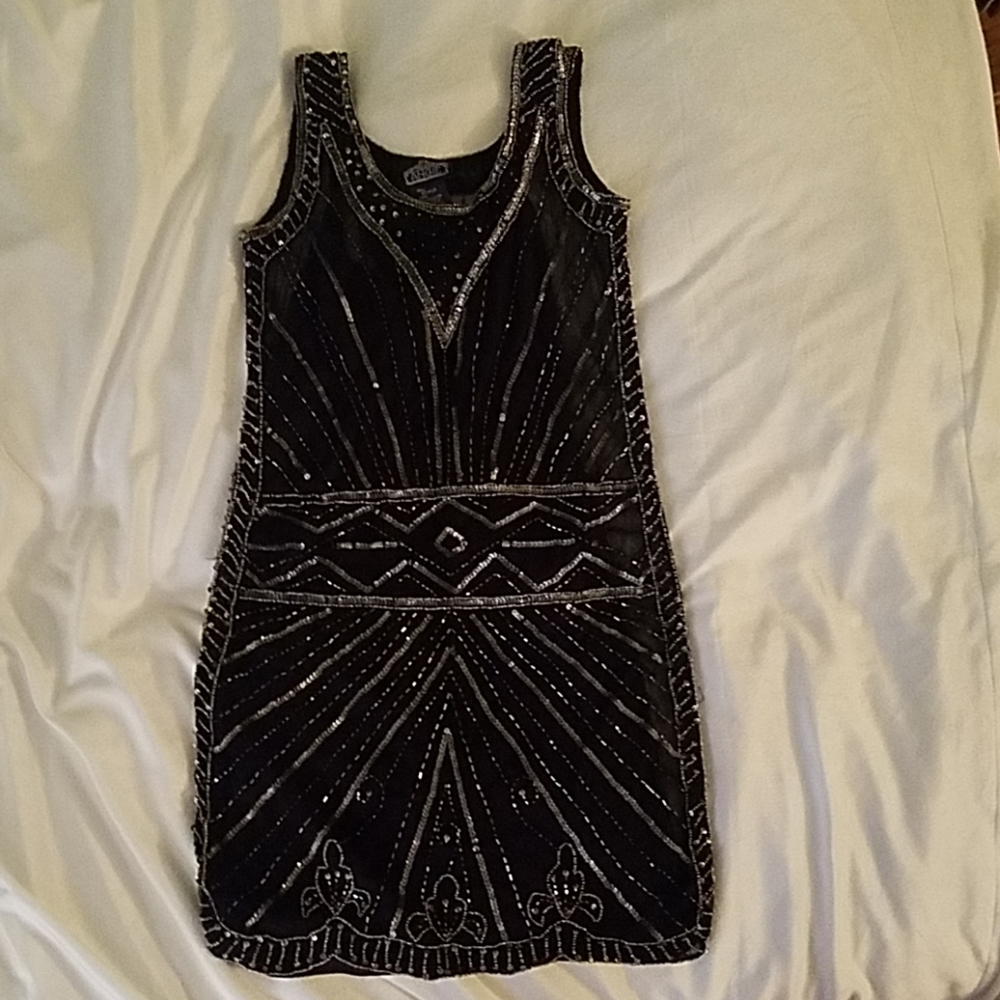Sparkling beaded black dress size small